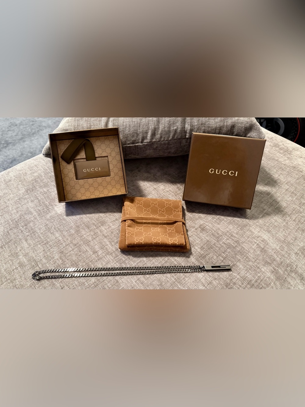 Authentic Gucci "G' Men's
Necklace